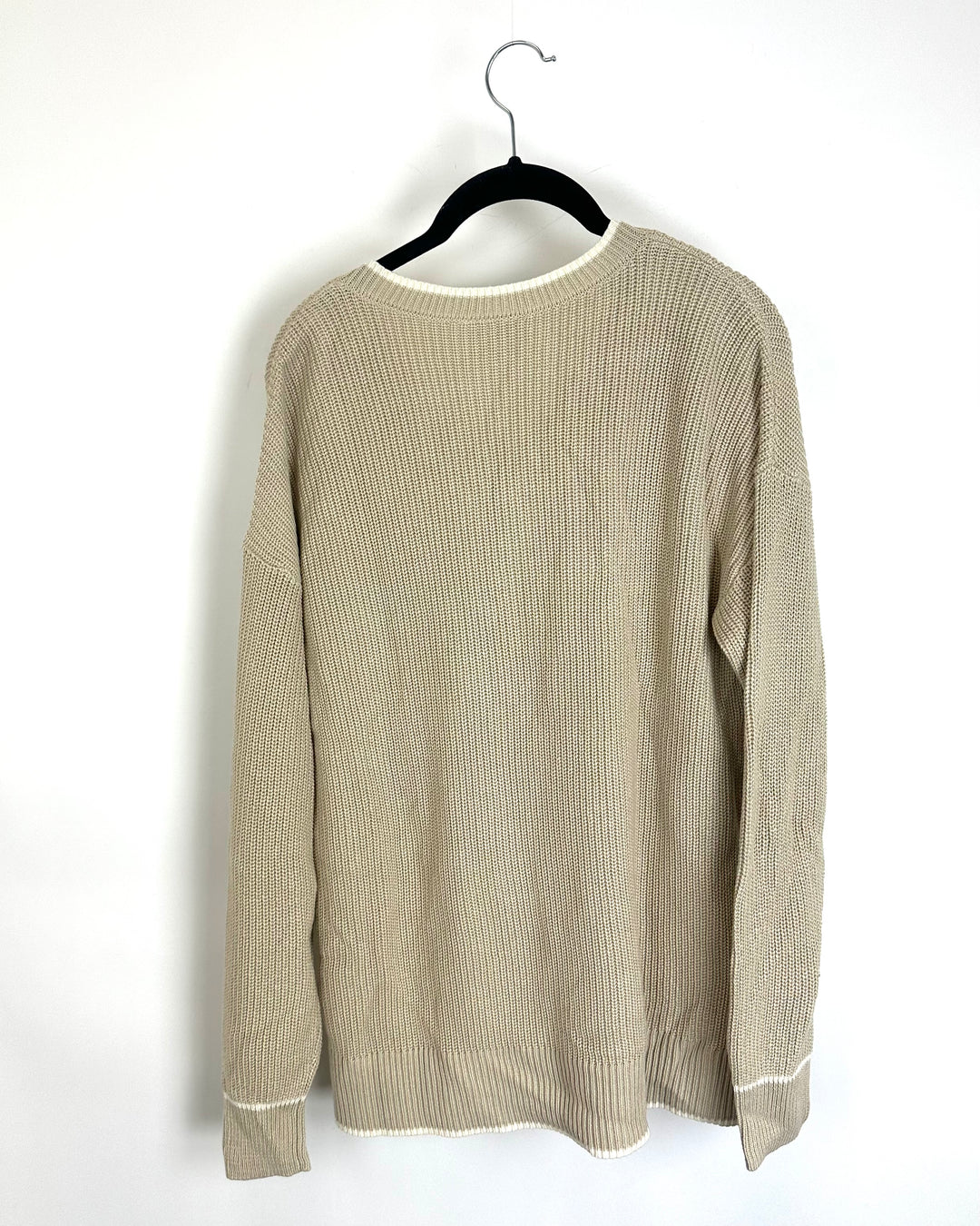 Beige Knit Anchor Sweater - Size 6/8