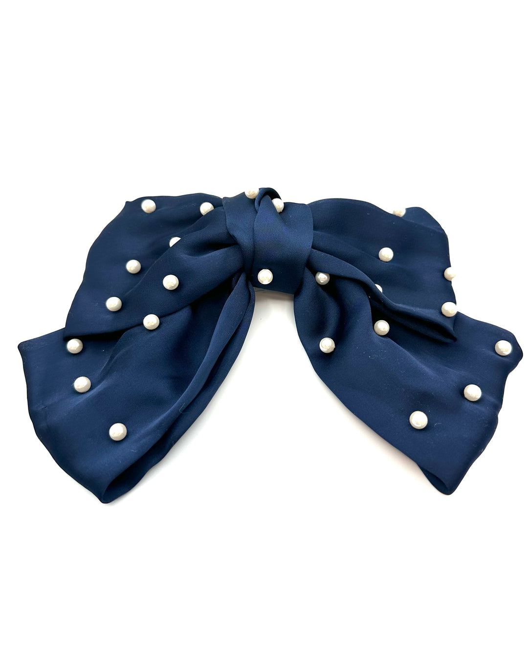 Navy Blue Pearl Bow