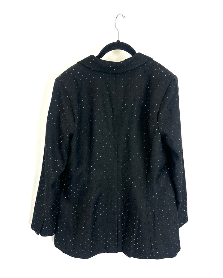 Black Rhinestone Blazer - Size 6/8
