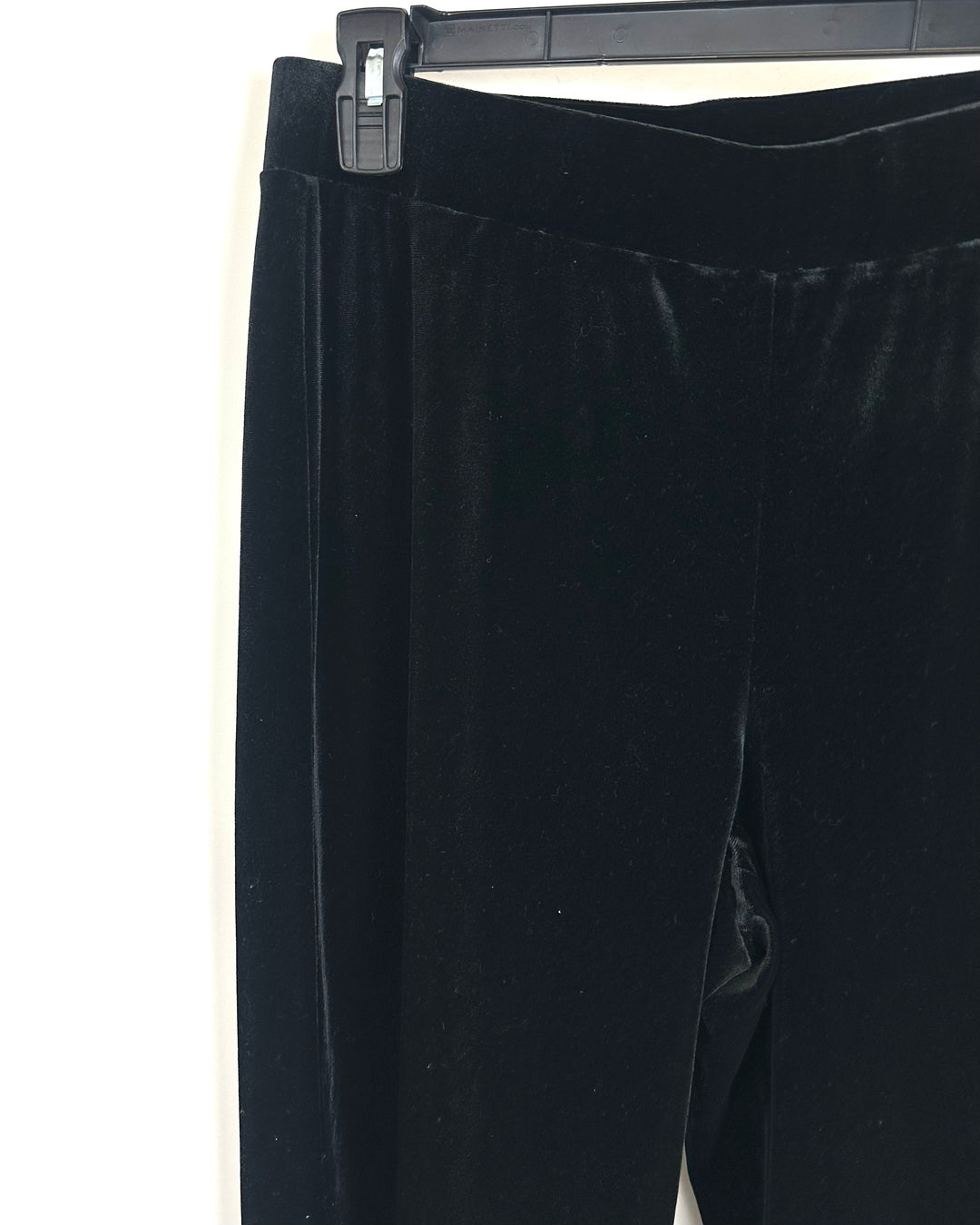 Black Velvet Straight Pants - Size 6/8