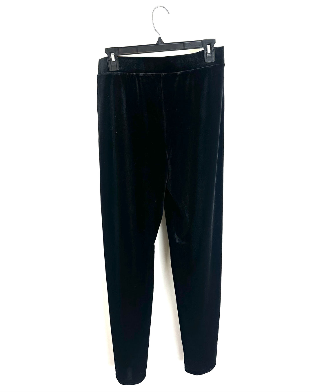 Black Velvet Straight Pants - Size 6/8