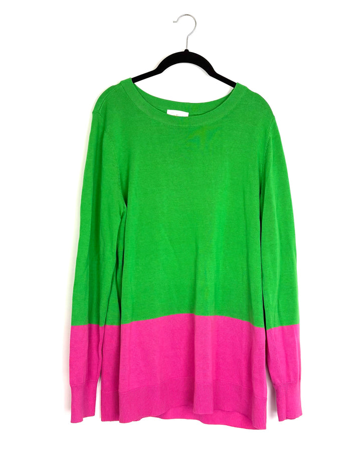 Bright Green Crewneck Sweater - Size 10/12