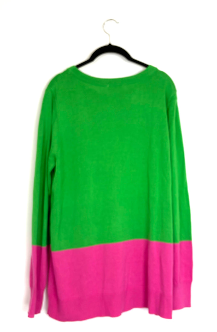 Bright Green Crewneck Sweater - Size 10/12