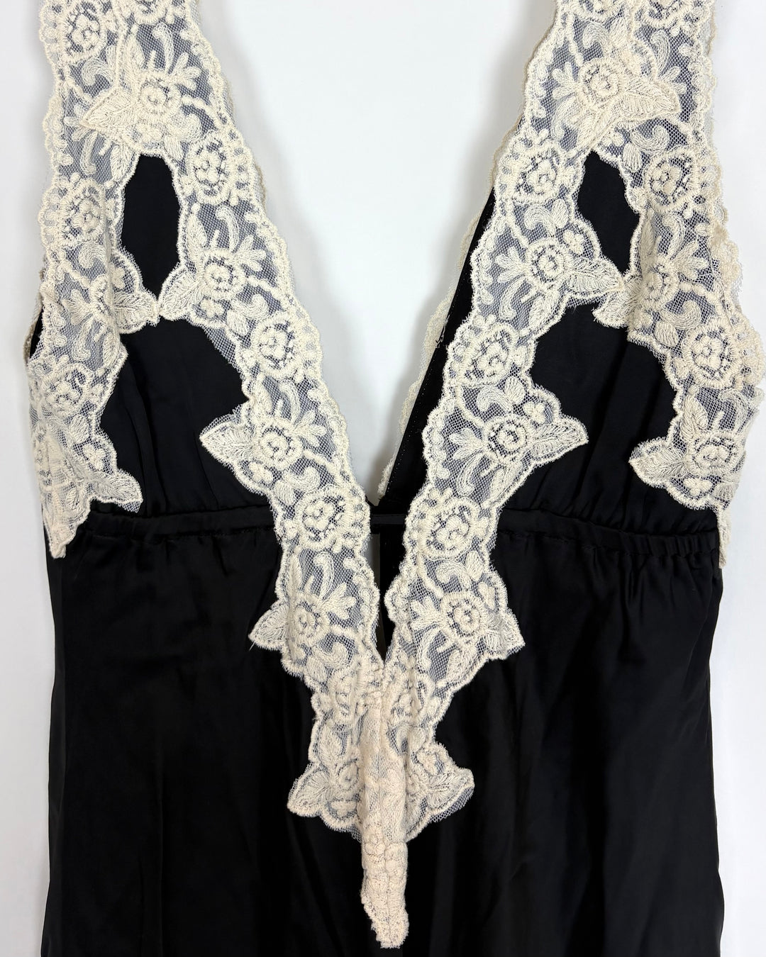 Black Plunge Long Dress - Size 4/6