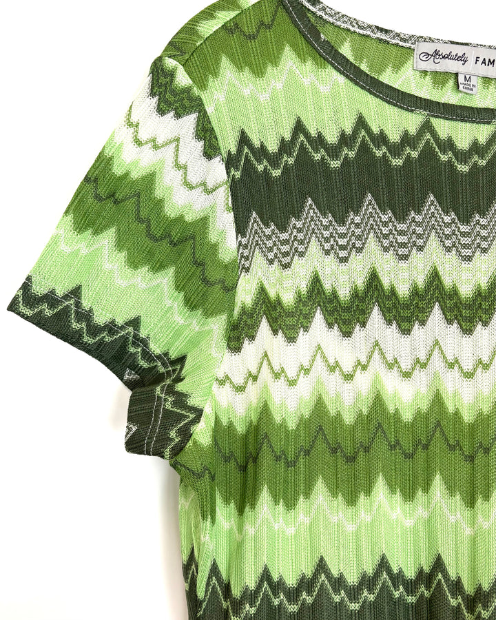 Green Short Sleeve Dress - Size 4/6