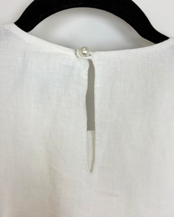 White Linen Top - Size 2/4