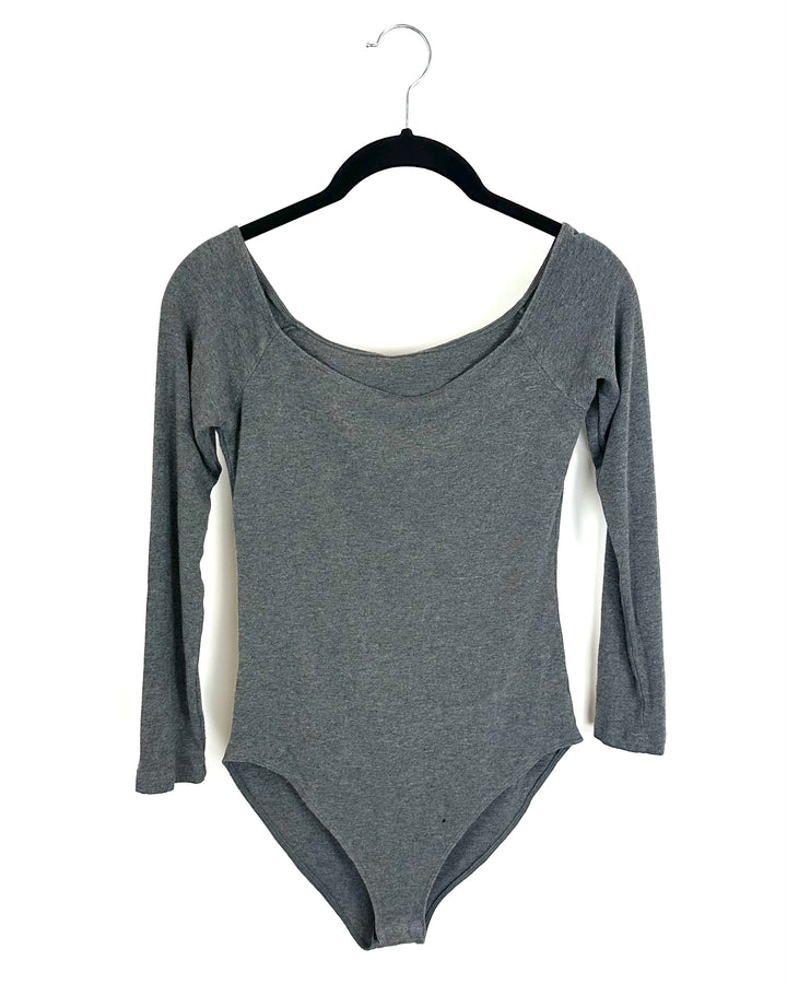 Gray Long Sleeve Bodysuit - Small