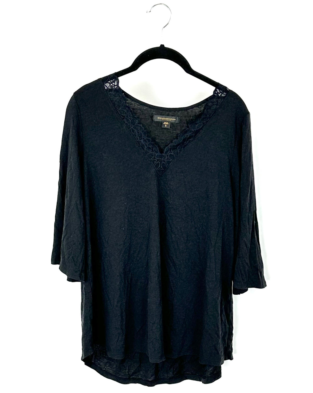 Black Long Sleeve Sleep Shirt - Small