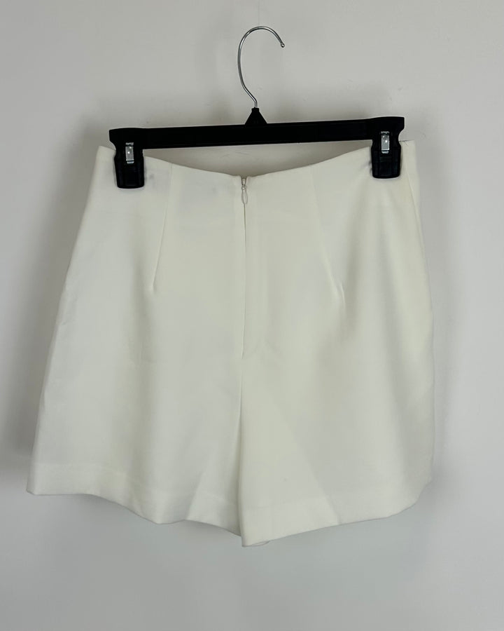 BCBG White High Waisted Shorts - Size 0