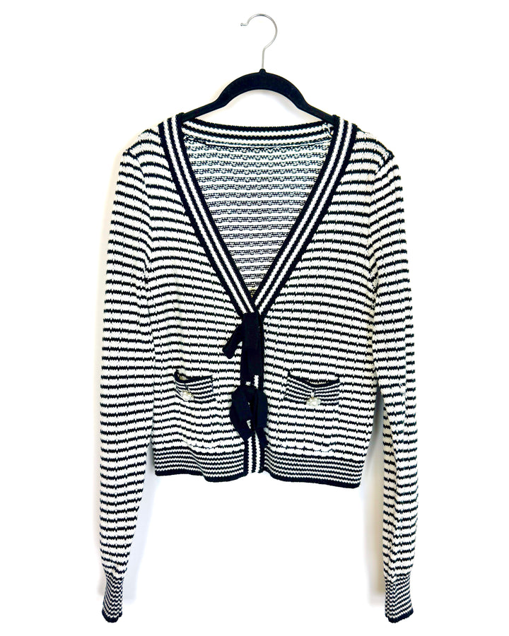 Black & White Striped Sweater - Size 2/4