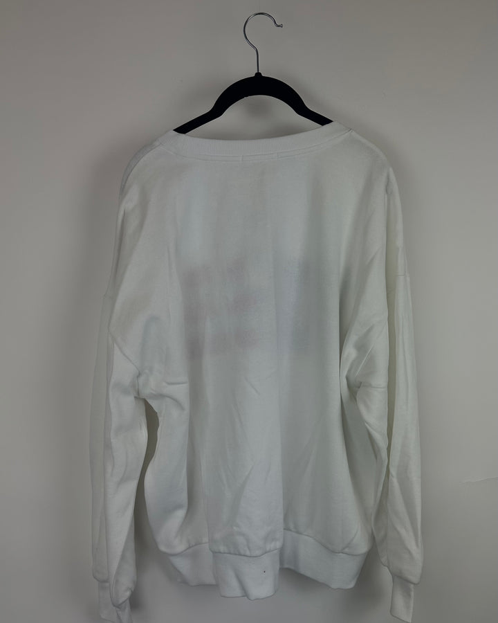 White USA Crewneck Sweatshirt - Size 0/2