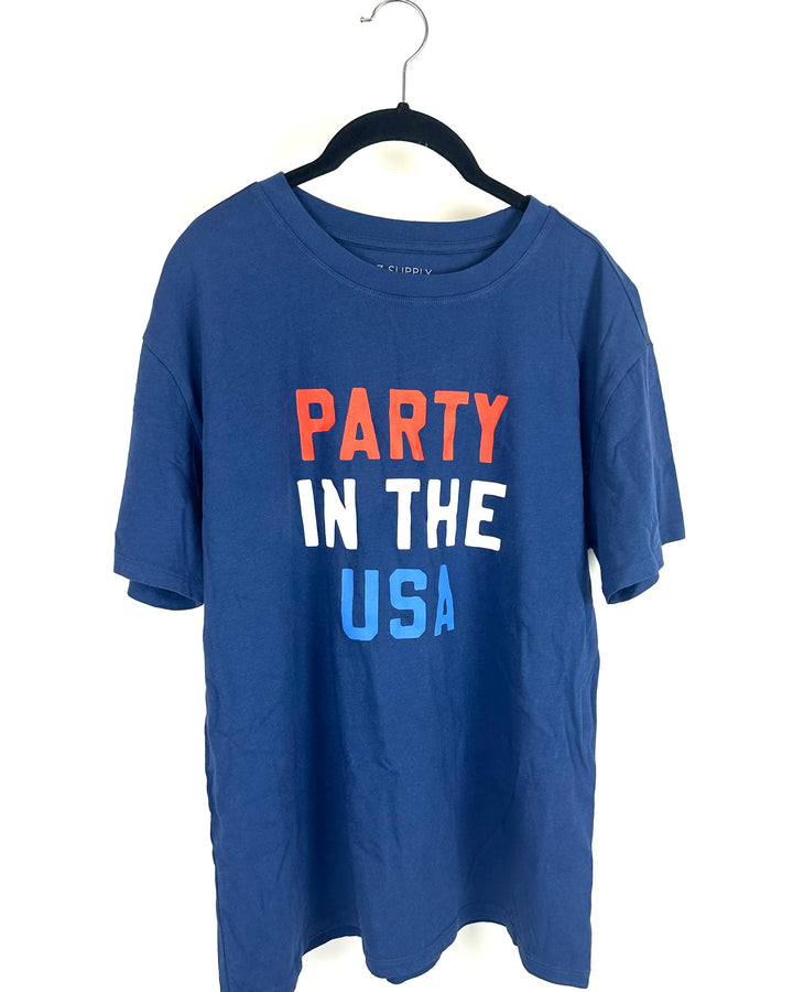 Blue Party In The USA T-shirt - Size 2/4