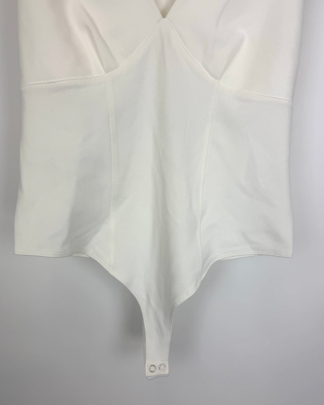 White V-Neck Bodysuit - Size 6/8