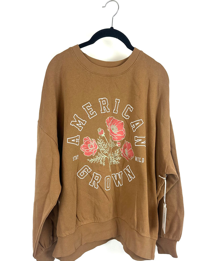 Brown American Grown Sweatshirt - Size 2/4
