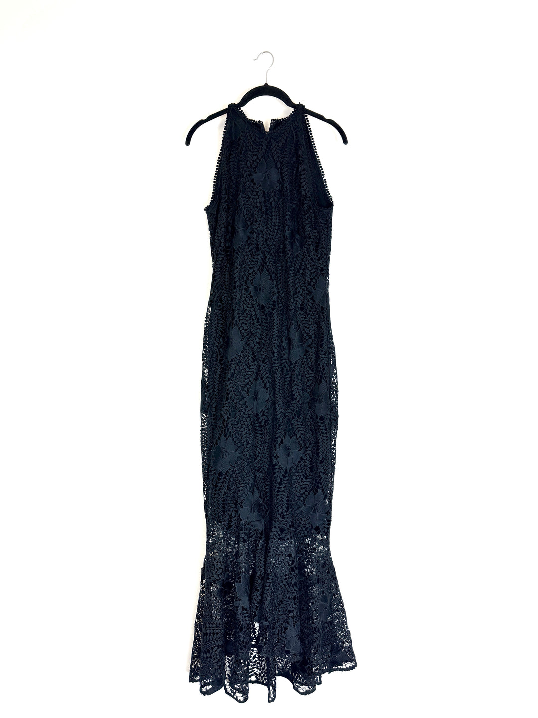 Black Lace Long Gown - Size 4