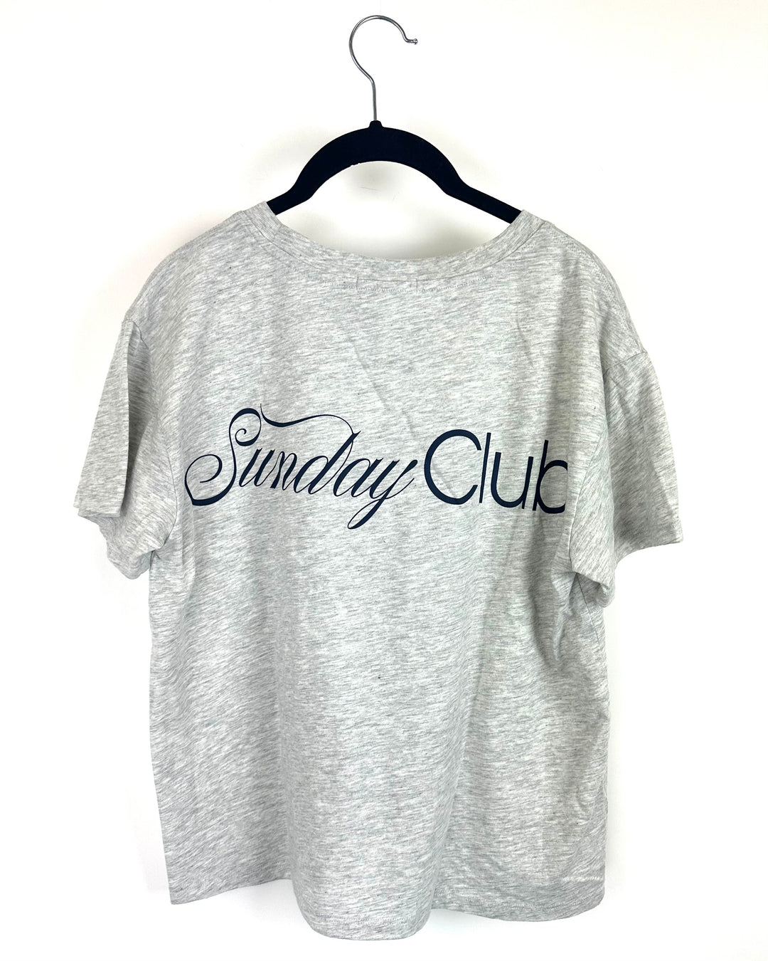 Gray Short-Sleeve "Sunday Club" T-Shirt- Size 2/4