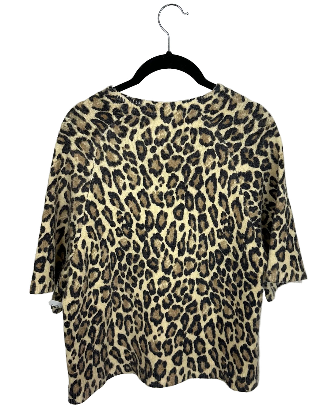 Cheetah Print Short Sleeve Sweater- Size 4/6