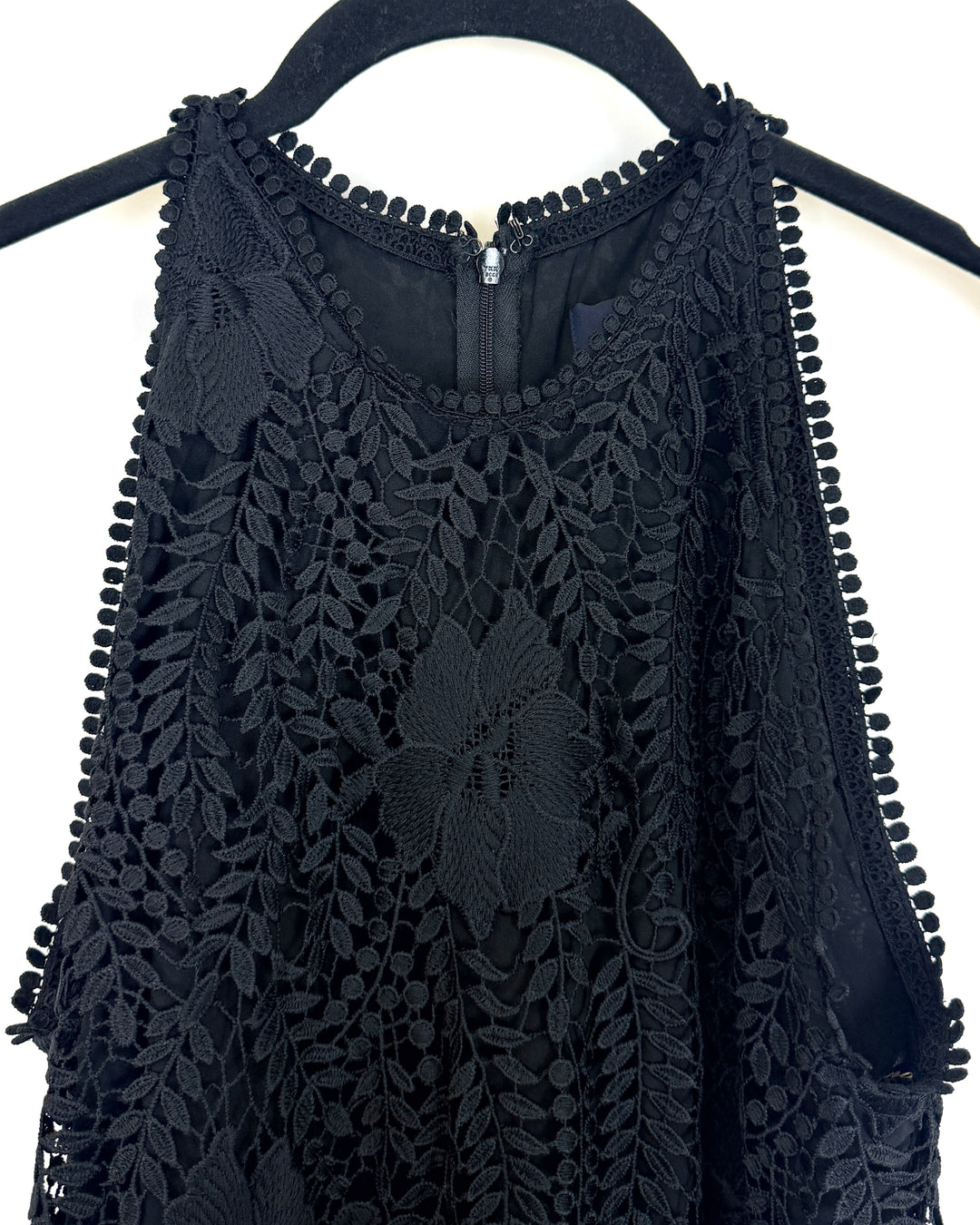 Black Lace Long Gown - Size 4