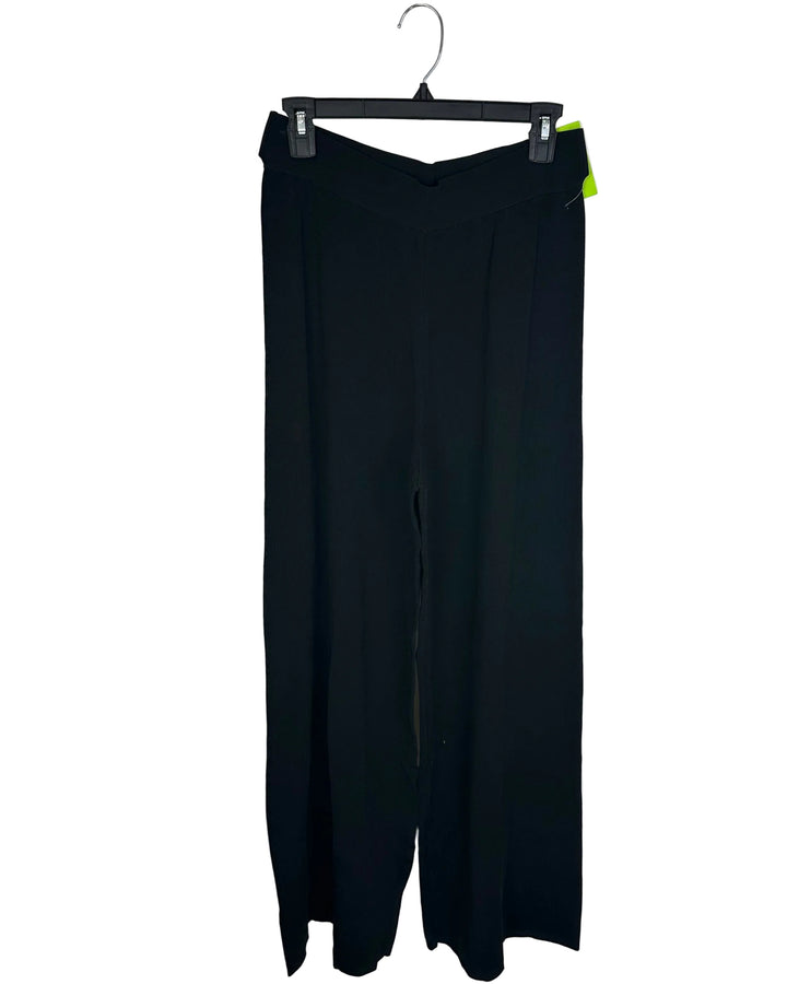 Waffle Knit Black Pants- Size 6