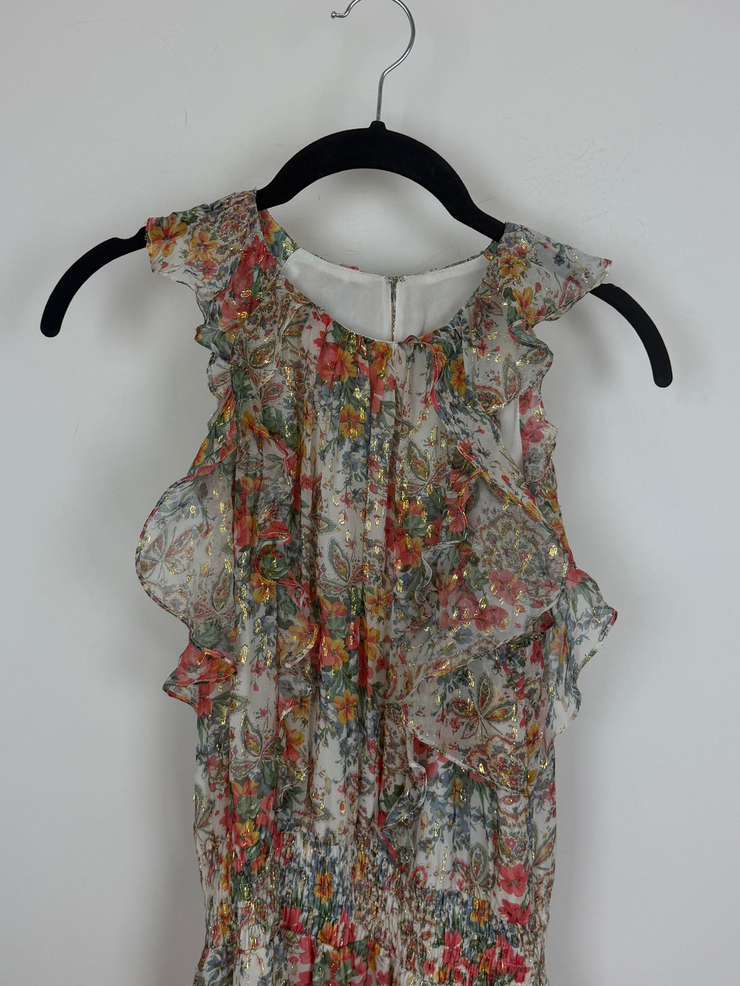 Long Multicolor Floral Dress - Size 4/6