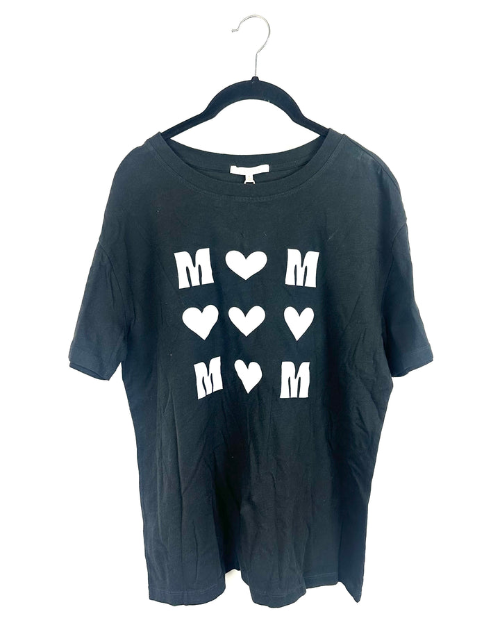 Black Tee With Mom On Front - Size 2/4