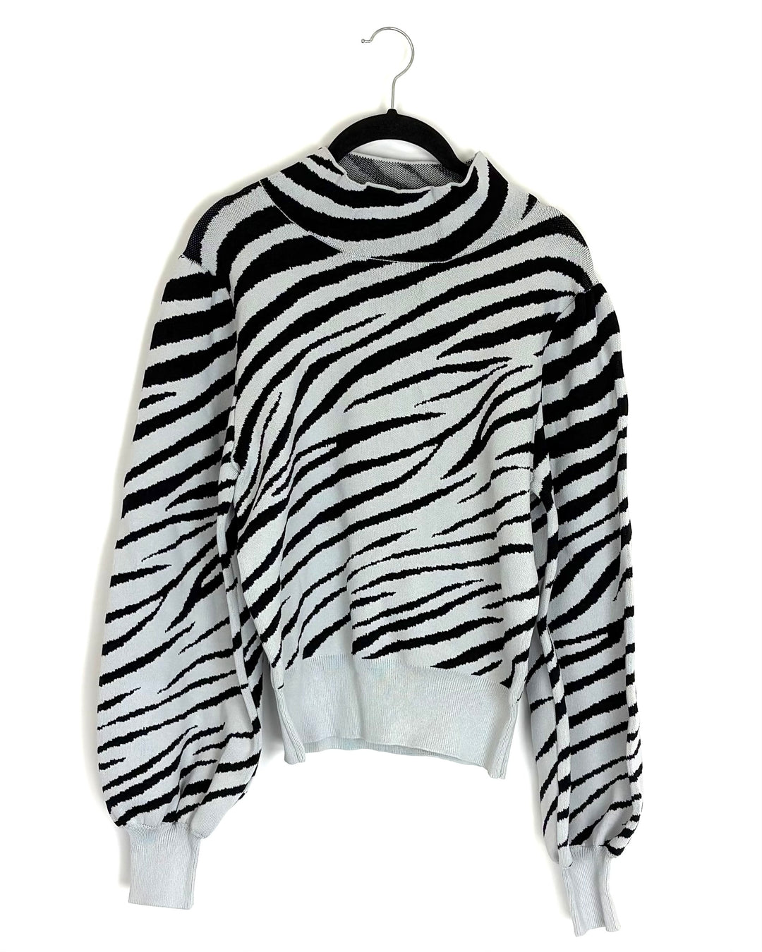 Gray Zebra Sweater - Size 6/8