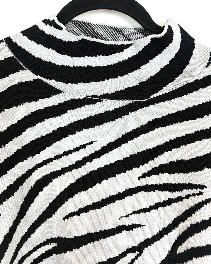 Gray Zebra Sweater - Size 6/8