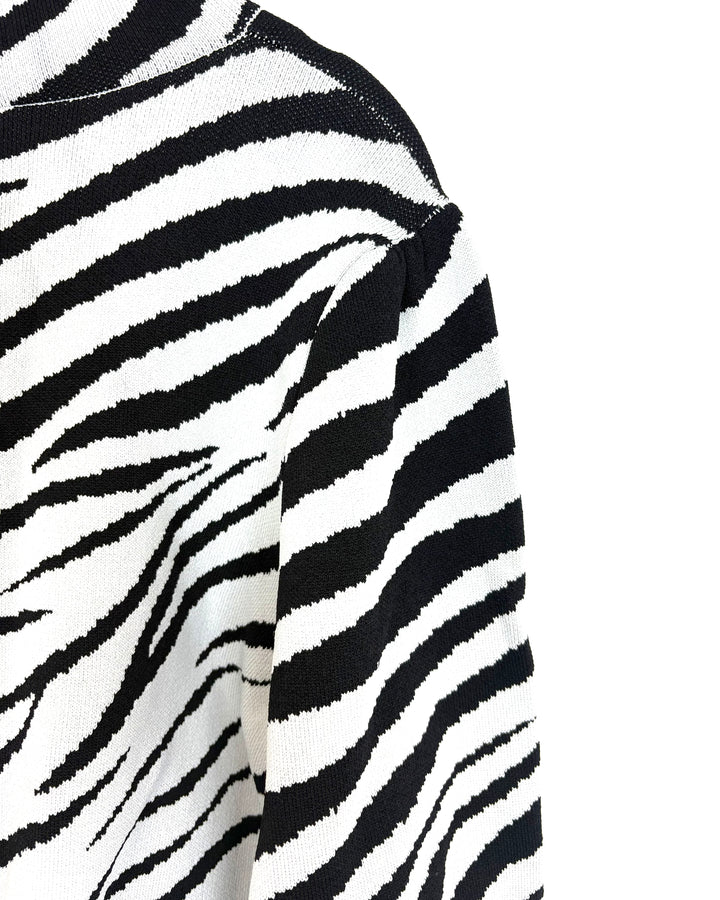 Gray Zebra Sweater - Size 6/8
