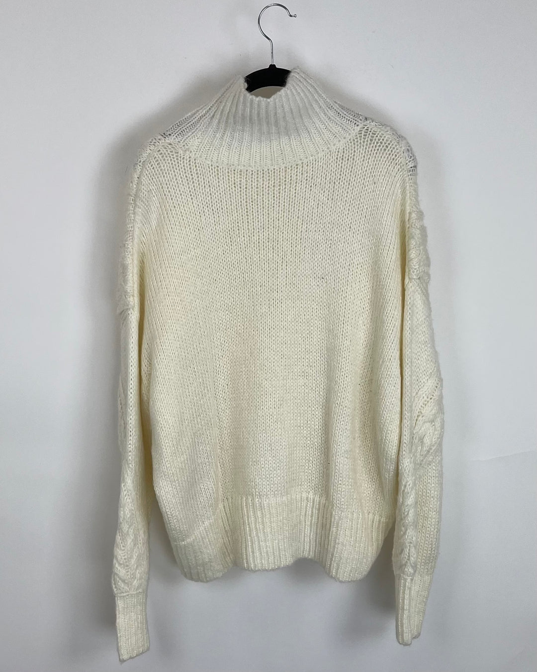 Cream Knitted Turtleneck Sweater- Size 6/8