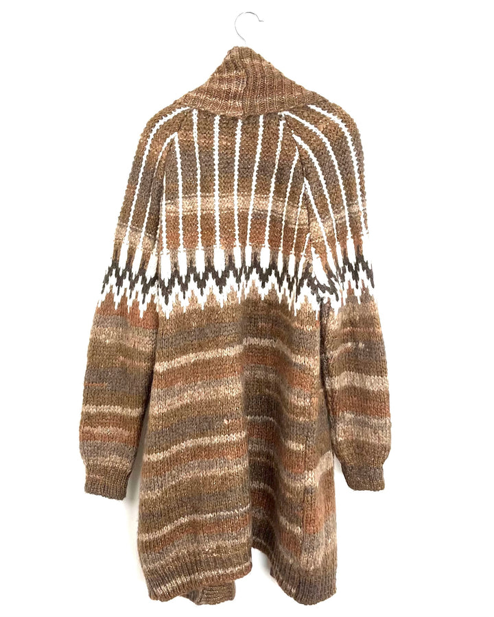 Brown Boho Cardigan- Size 6/8