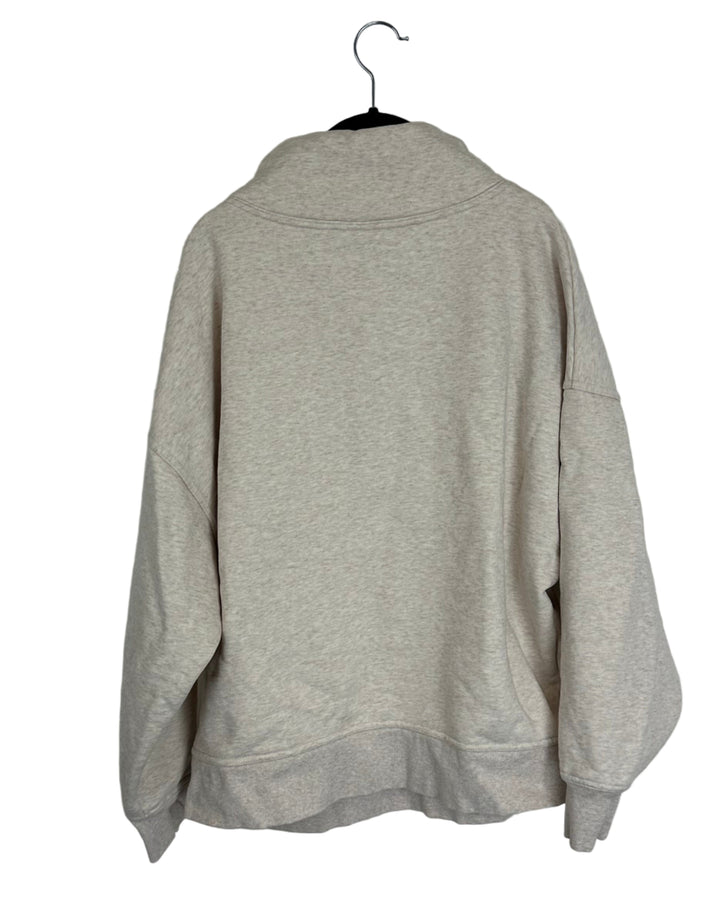 ASOS Heather Beige Mock Neck Sweatshirt - Small