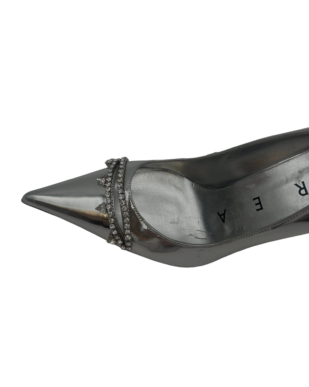 Metallic Silver Gem Pumps - Size 39, 40 and 41