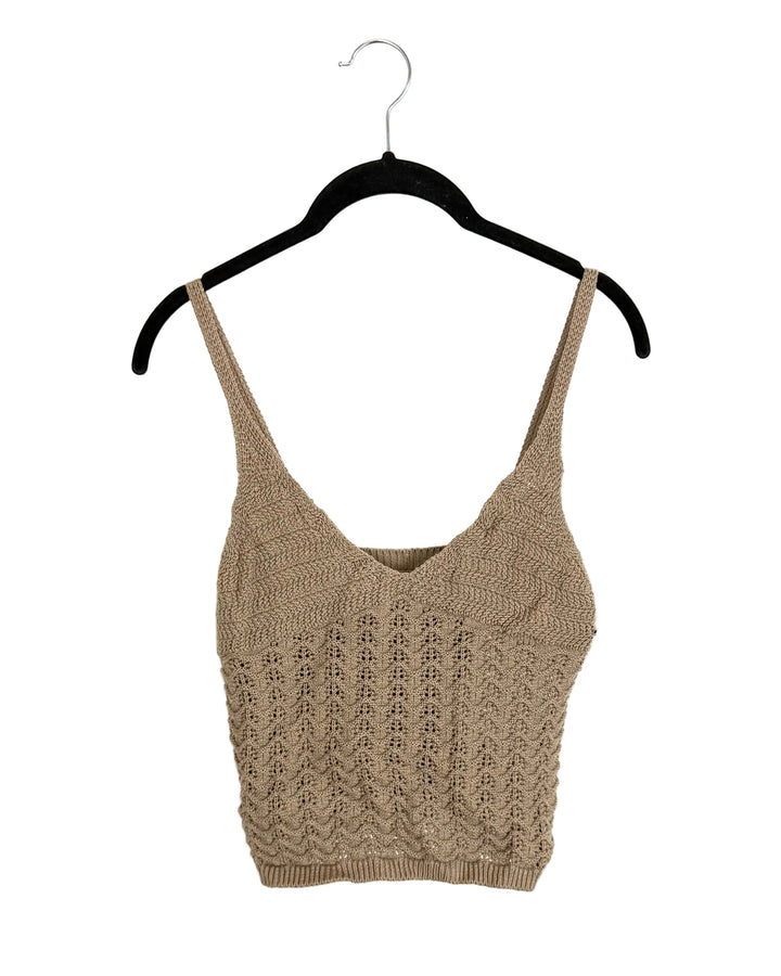 Wood Brown Knit Top - 2/4