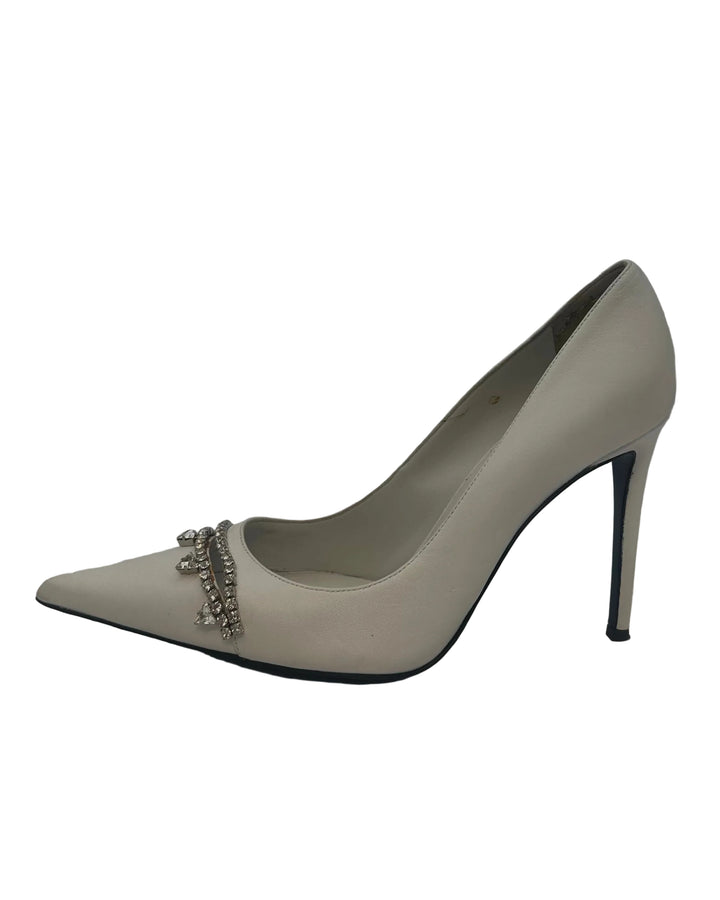 White Gem Pumps - Size 39, 40, 41 and 42