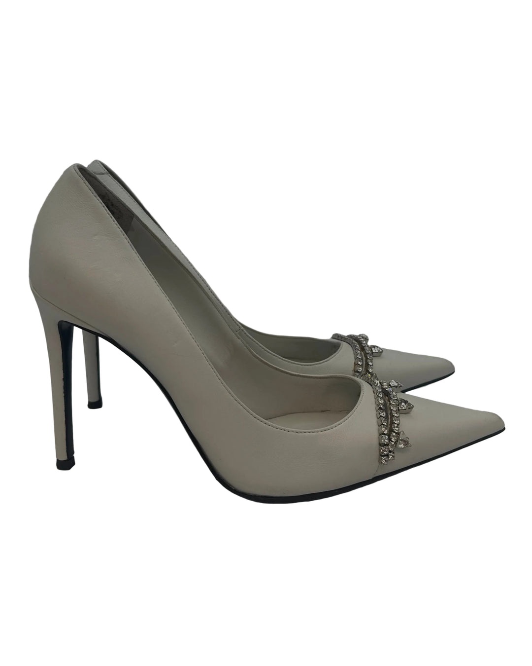 White Gem Pumps - Size 39, 40, 41 and 42
