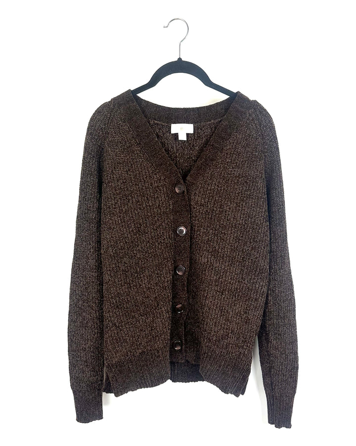 Chocolate Brown Knit Cardigan - Size 6/8