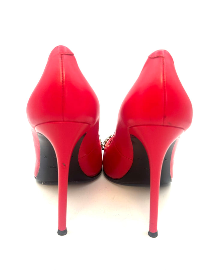 Cherry Red Gem Pumps - Size 40