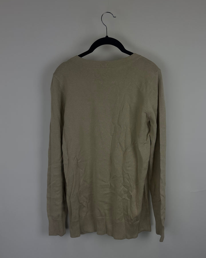 Beige And White Star Sweater - Size 6/8