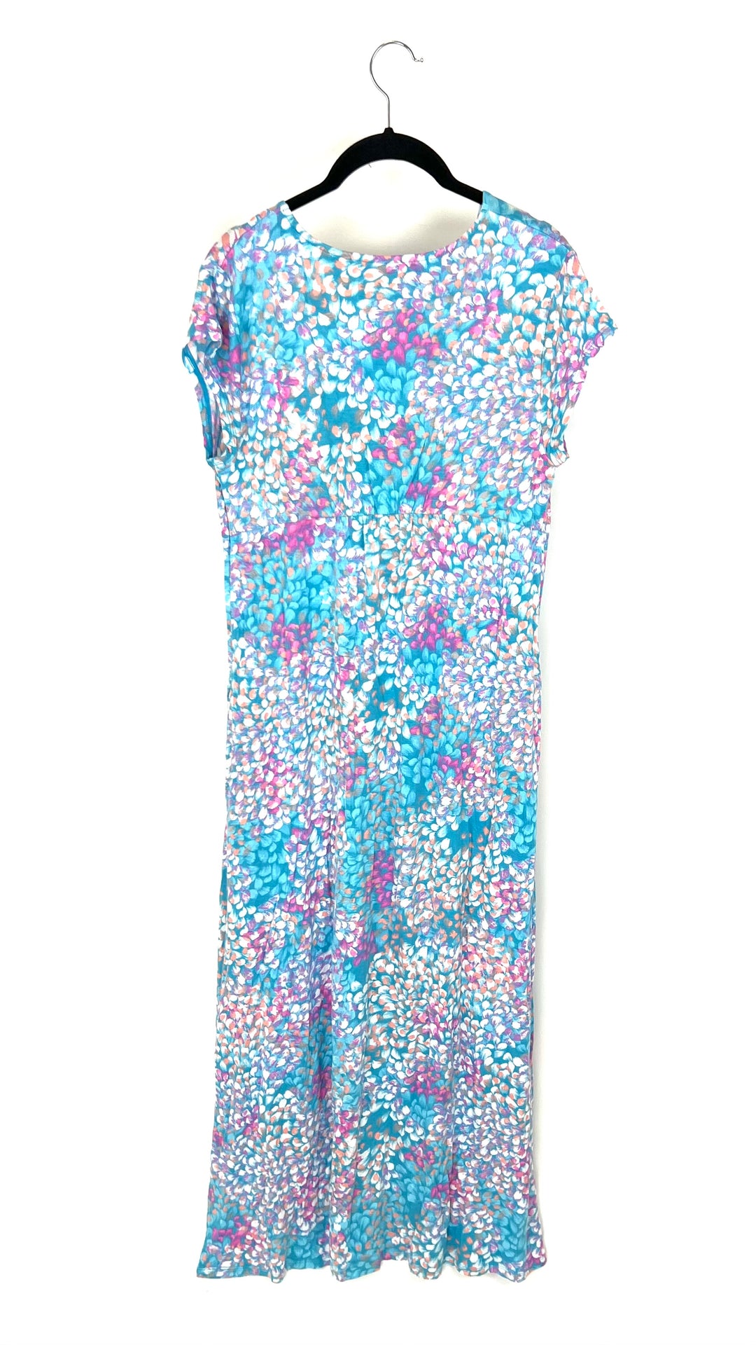 Aquamarine Abstract Long Lounge Dress - Size 6/8