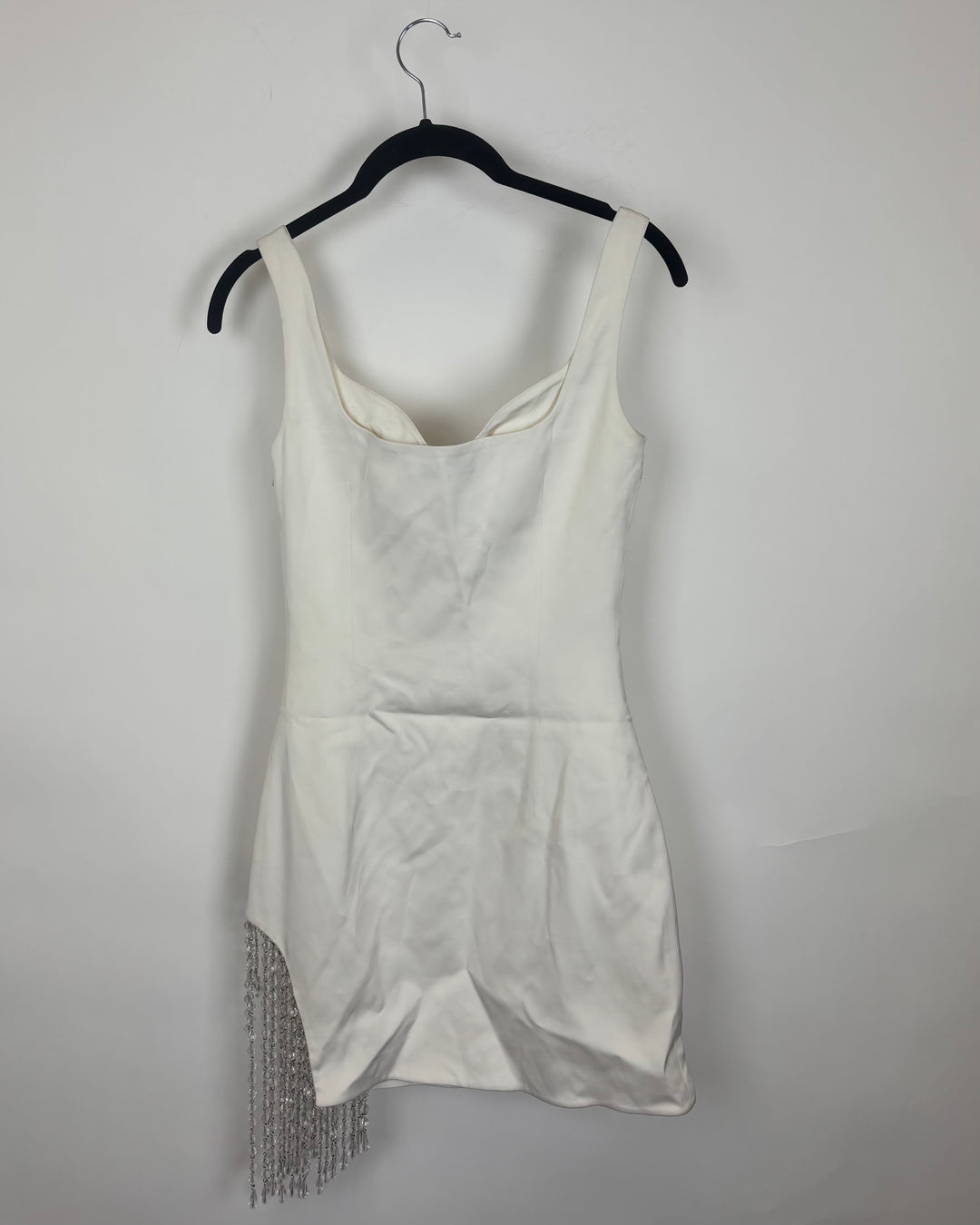 White Beaded Hem Dress - Size 0/2