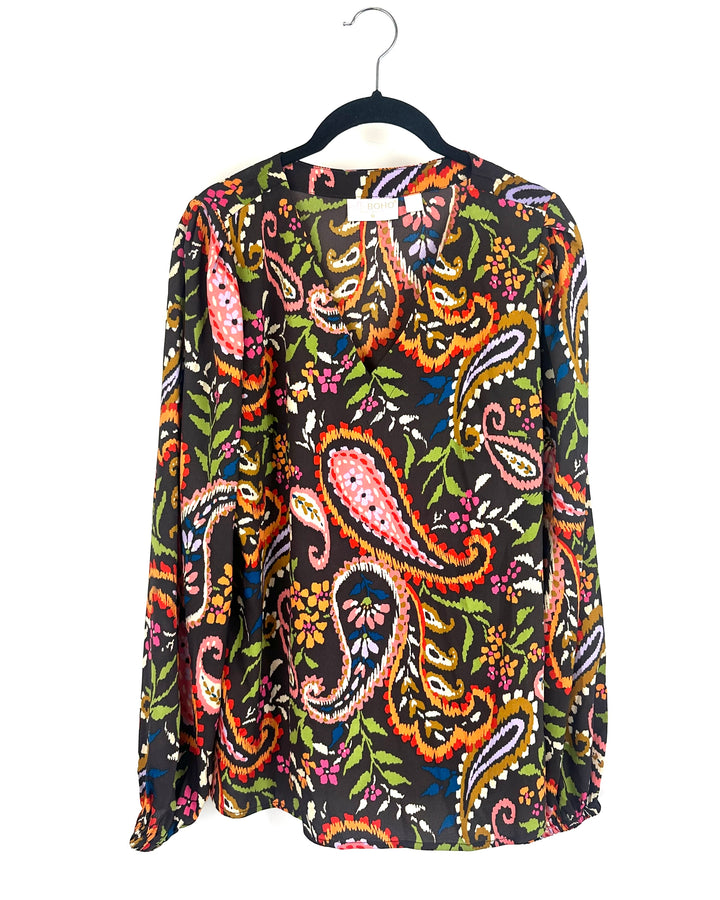 Multicolor Paisley Pattern Blouse - Size 6/8