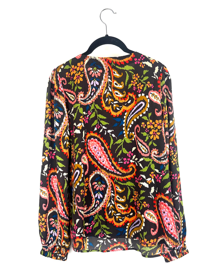 Multicolor Paisley Pattern Blouse - Size 6/8