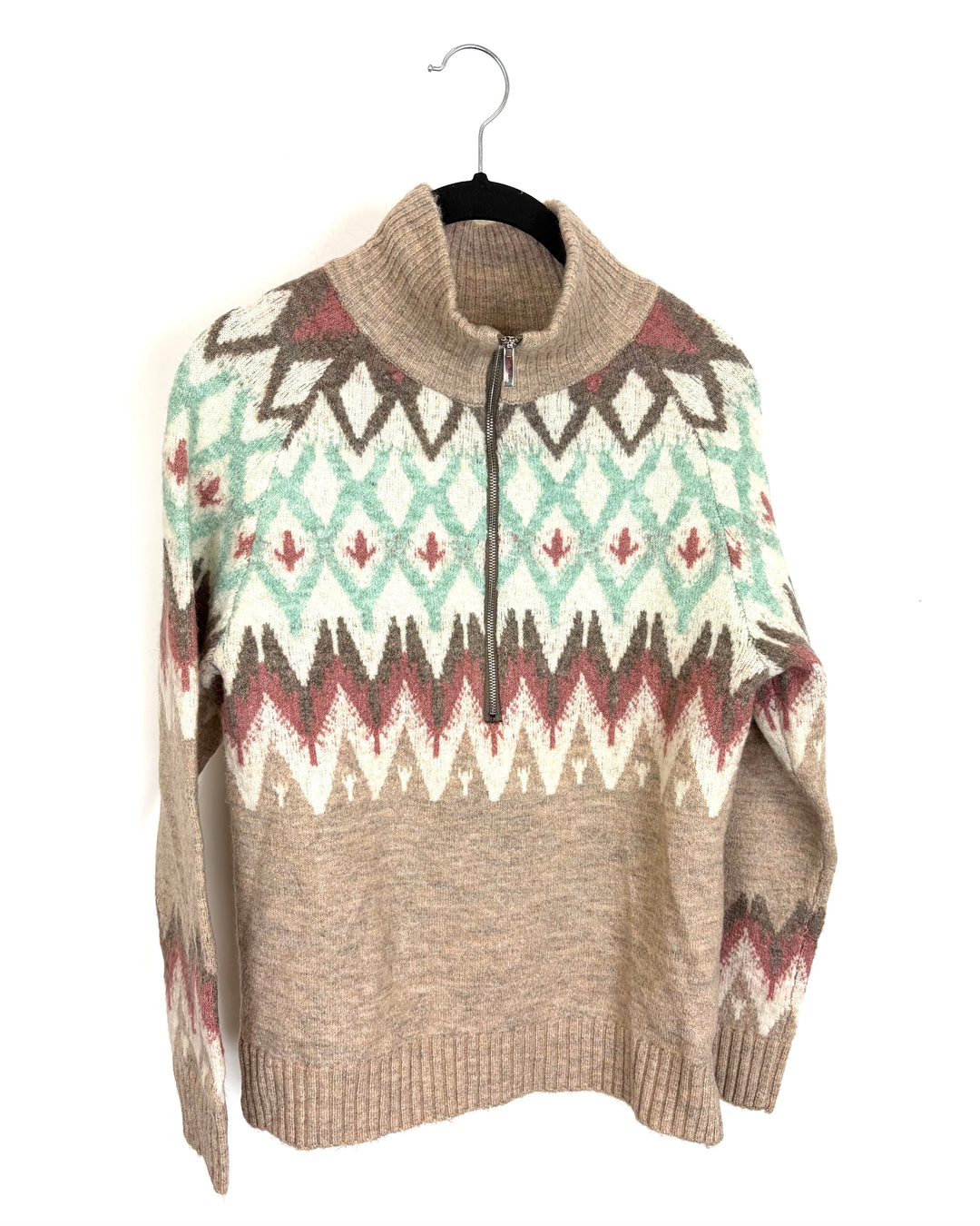 Multicolor Quarter-Zip Sweater – Size 4/6