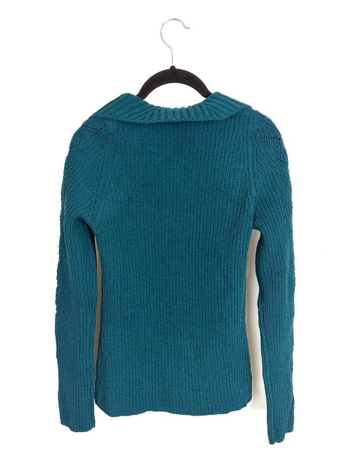 Emerald Green Long Sleeve Sweater - Size 2/4