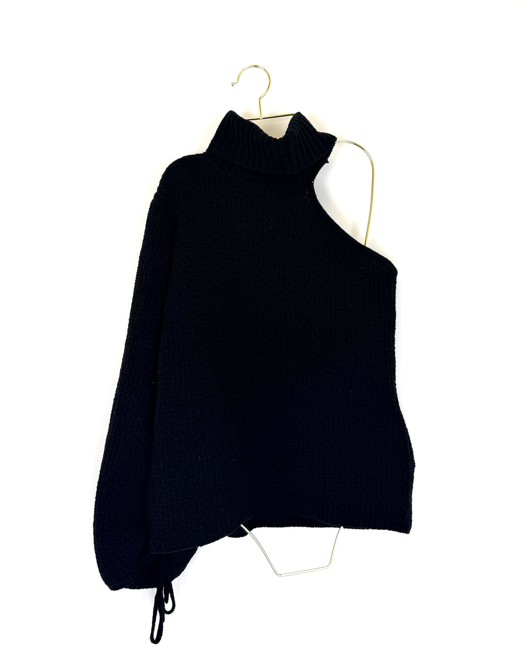 Black One Shoulder Sweater - Size 4/6