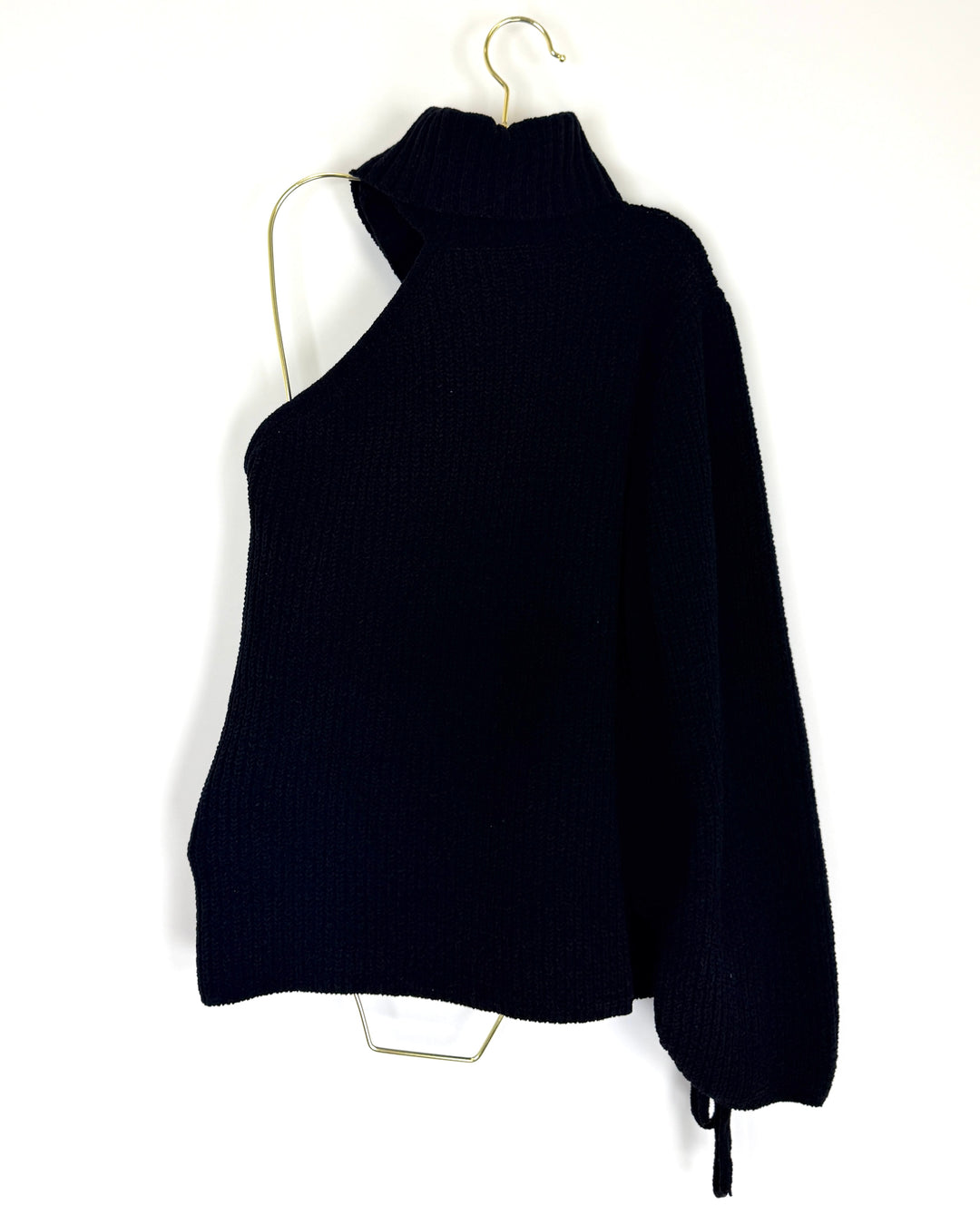 Black One Shoulder Sweater - Size 4/6