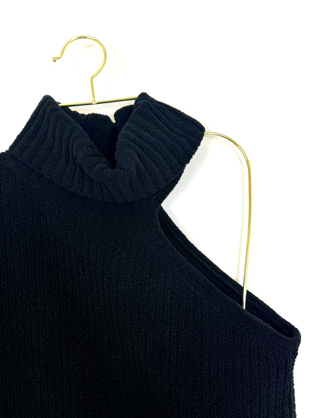 Black One Shoulder Sweater - Size 4/6