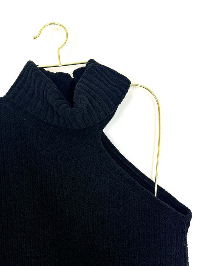 Black One Shoulder Sweater - Size 4/6