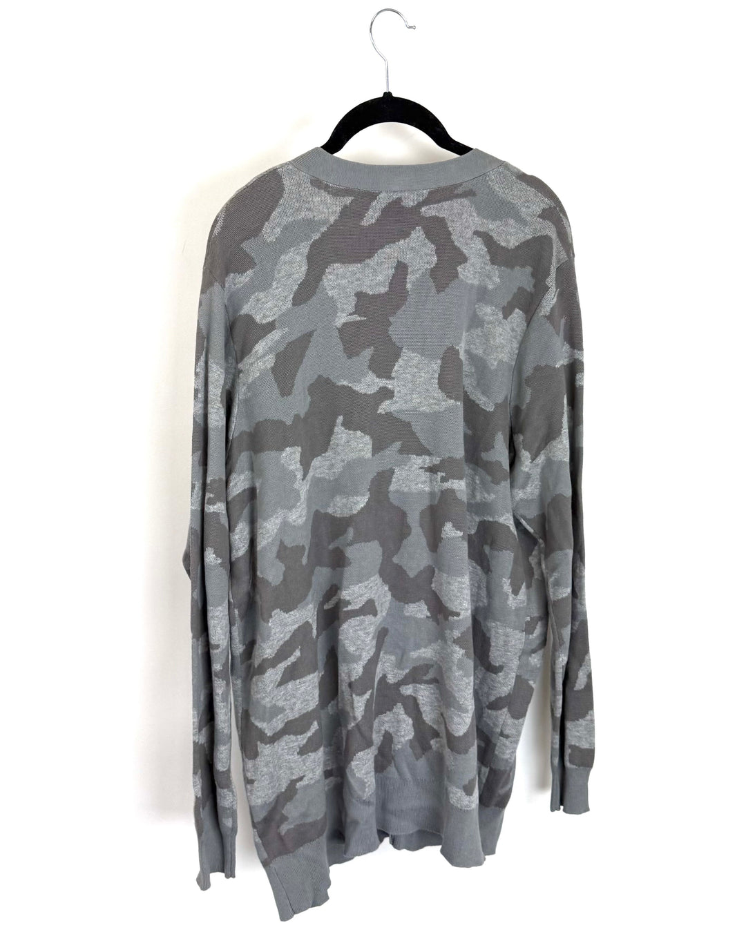 Gray Camouflage Cardigan - Size 18/20