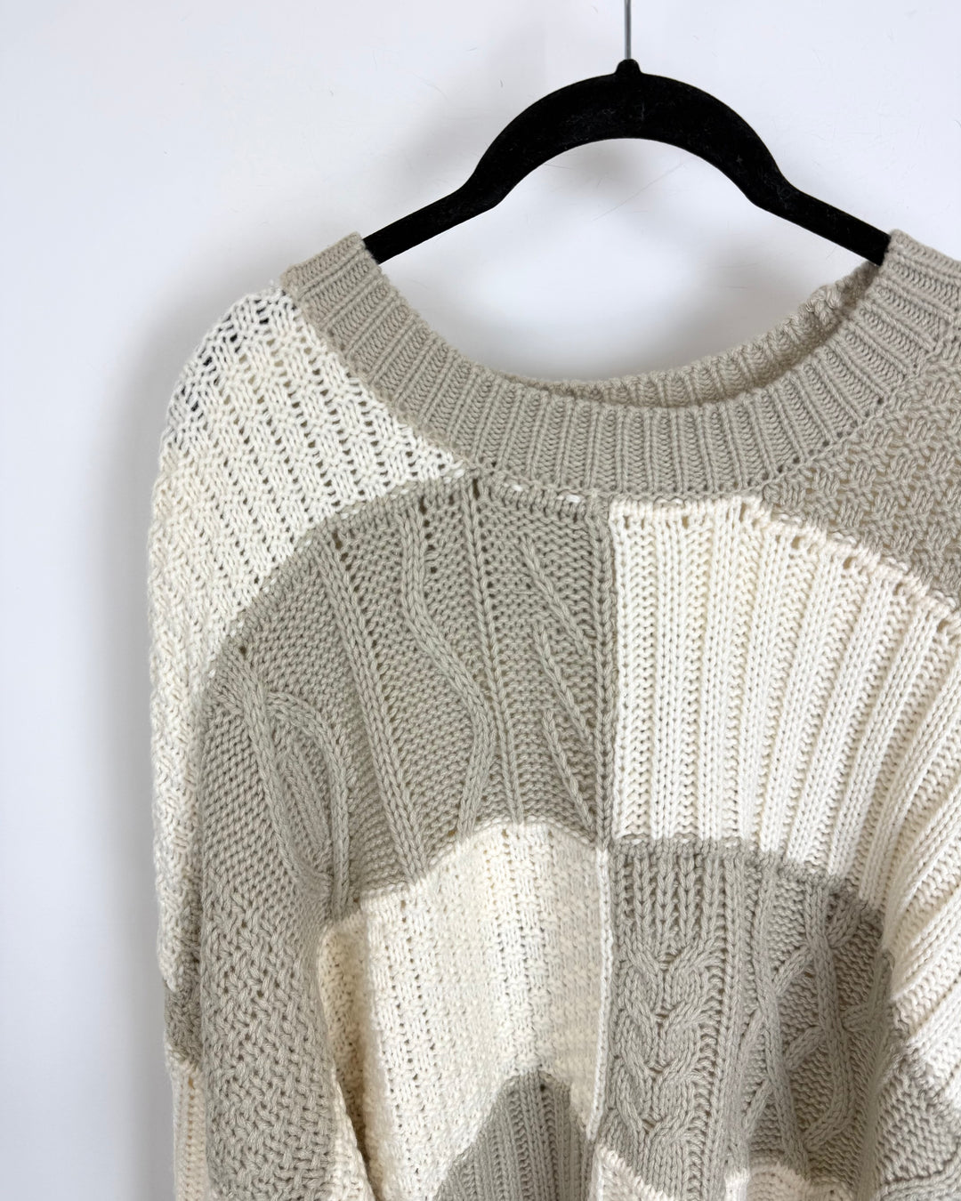 Grey Color Block Sweater - Size 10/12